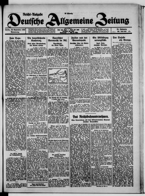 Deutsche allgemeine Zeitung vom 10.09.1925
