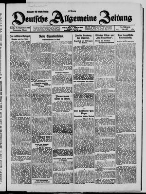 Deutsche allgemeine Zeitung vom 10.09.1925