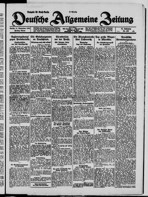 Deutsche allgemeine Zeitung vom 11.09.1925