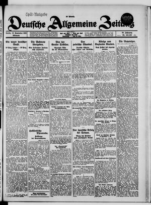 Deutsche allgemeine Zeitung vom 16.09.1925