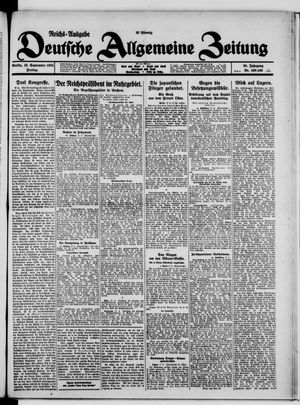 Deutsche allgemeine Zeitung vom 18.09.1925