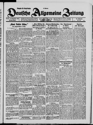 Deutsche allgemeine Zeitung vom 18.09.1925
