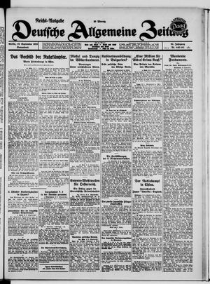 Deutsche allgemeine Zeitung vom 19.09.1925