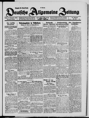 Deutsche allgemeine Zeitung vom 19.09.1925