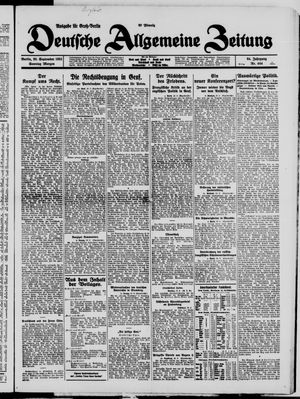 Deutsche allgemeine Zeitung vom 20.09.1925
