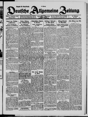 Deutsche allgemeine Zeitung vom 21.09.1925