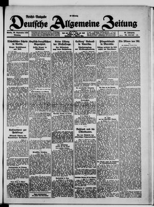 Deutsche allgemeine Zeitung vom 22.09.1925