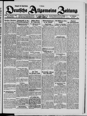 Deutsche allgemeine Zeitung vom 22.09.1925