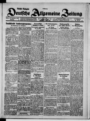 Deutsche allgemeine Zeitung vom 29.09.1925