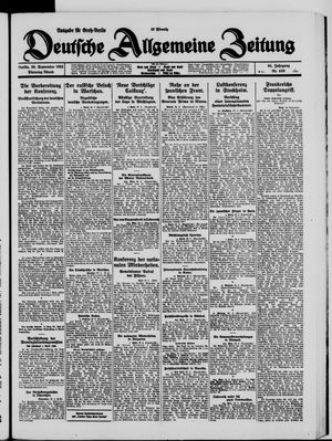 Deutsche allgemeine Zeitung vom 29.09.1925