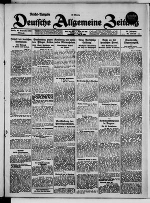 Deutsche allgemeine Zeitung vom 30.09.1925