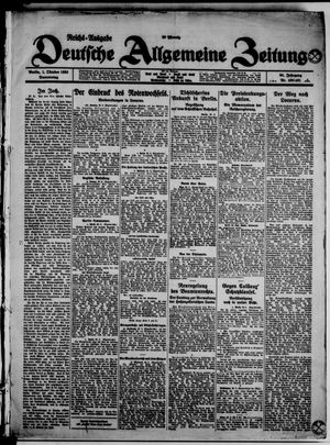Deutsche allgemeine Zeitung vom 01.10.1925