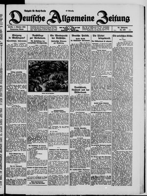 Deutsche allgemeine Zeitung vom 01.10.1925