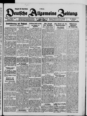 Deutsche allgemeine Zeitung vom 02.10.1925