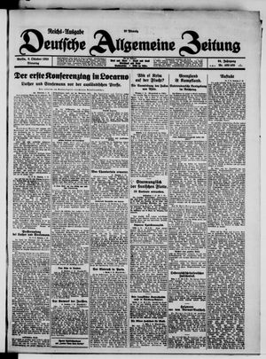 Deutsche allgemeine Zeitung vom 06.10.1925