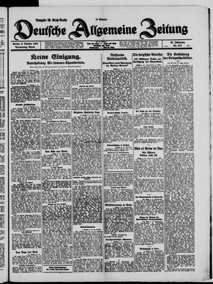 Deutsche allgemeine Zeitung vom 08.10.1925