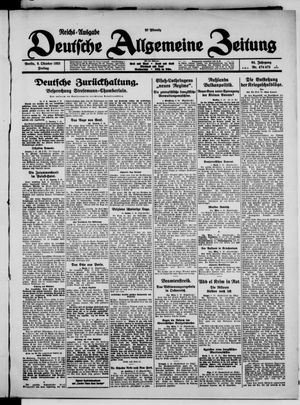 Deutsche allgemeine Zeitung vom 09.10.1925
