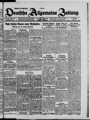 Deutsche allgemeine Zeitung vom 10.10.1925