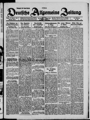 Deutsche allgemeine Zeitung vom 19.10.1925