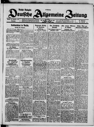Deutsche allgemeine Zeitung vom 20.10.1925