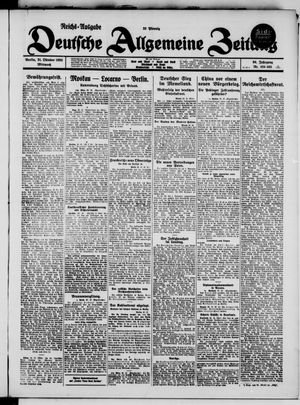 Deutsche allgemeine Zeitung vom 21.10.1925