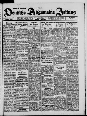 Deutsche allgemeine Zeitung vom 21.10.1925