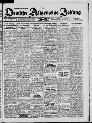 Deutsche allgemeine Zeitung vom 22.10.1925