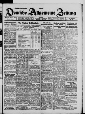 Deutsche allgemeine Zeitung vom 26.10.1925