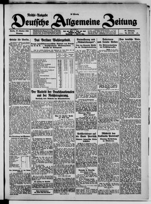 Deutsche allgemeine Zeitung vom 27.10.1925