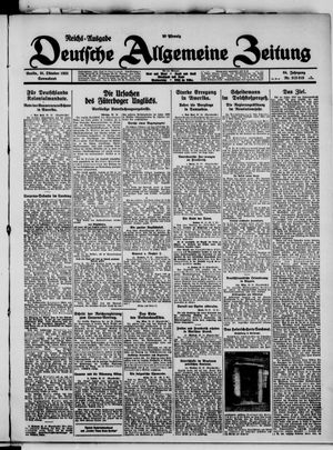 Deutsche allgemeine Zeitung vom 31.10.1925
