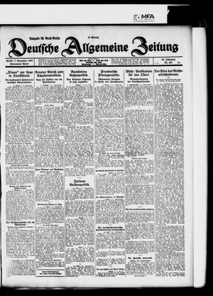 Deutsche allgemeine Zeitung vom 07.11.1925
