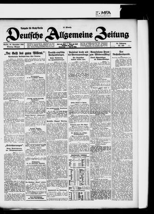 Deutsche allgemeine Zeitung vom 10.11.1925