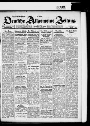 Deutsche allgemeine Zeitung on Nov 14, 1925
