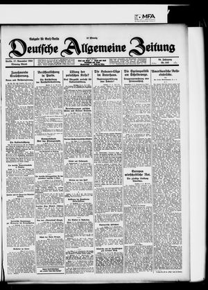 Deutsche allgemeine Zeitung vom 17.11.1925