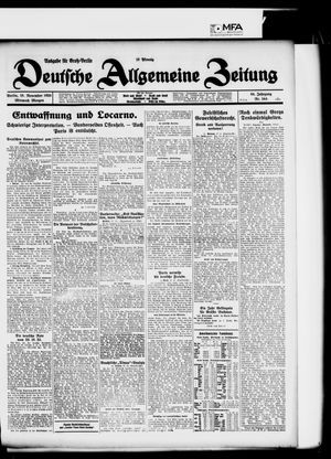 Deutsche allgemeine Zeitung vom 18.11.1925