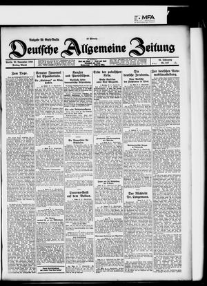 Deutsche allgemeine Zeitung vom 20.11.1925