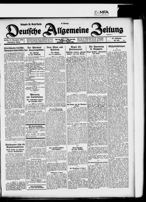 Deutsche allgemeine Zeitung vom 21.11.1925