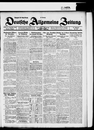 Deutsche allgemeine Zeitung vom 22.11.1925