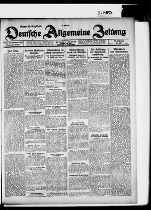 Deutsche allgemeine Zeitung vom 26.11.1925