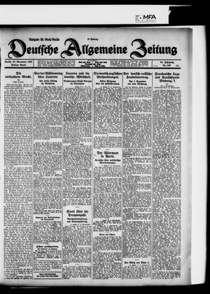 Deutsche allgemeine Zeitung vom 27.11.1925
