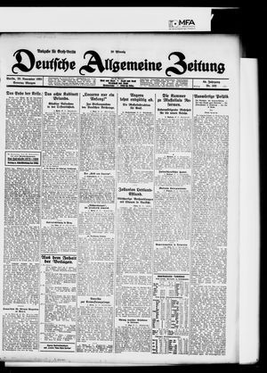 Deutsche allgemeine Zeitung vom 29.11.1925