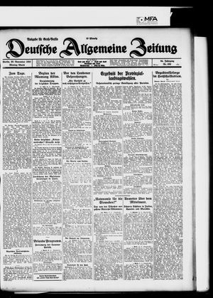Deutsche allgemeine Zeitung on Nov 30, 1925