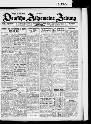 Deutsche allgemeine Zeitung vom 09.12.1925