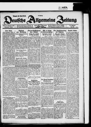 Deutsche allgemeine Zeitung on Dec 12, 1925