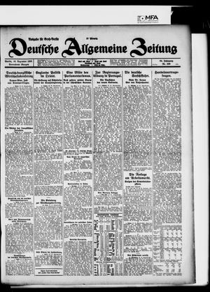 Deutsche allgemeine Zeitung vom 19.12.1925