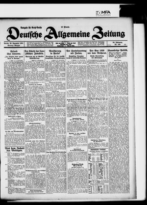 Deutsche allgemeine Zeitung vom 20.12.1925