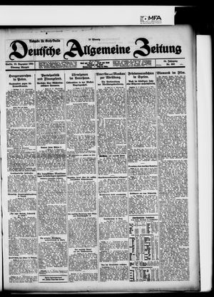 Deutsche allgemeine Zeitung vom 22.12.1925