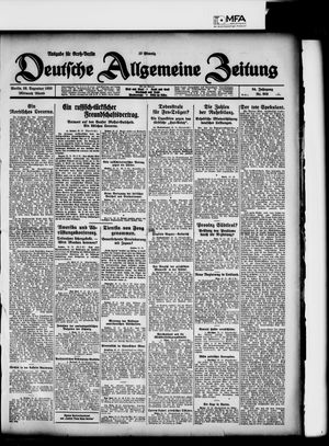 Deutsche allgemeine Zeitung on Dec 23, 1925
