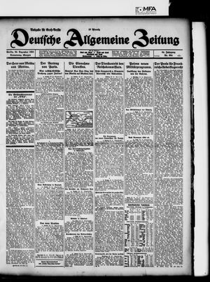 Deutsche allgemeine Zeitung vom 24.12.1925