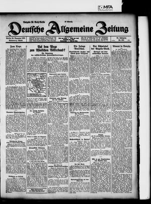 Deutsche allgemeine Zeitung vom 24.12.1925
